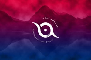 Personal logo by Lukas Ammann on a background